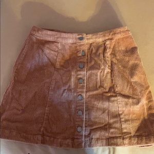 Corduroy skirt.